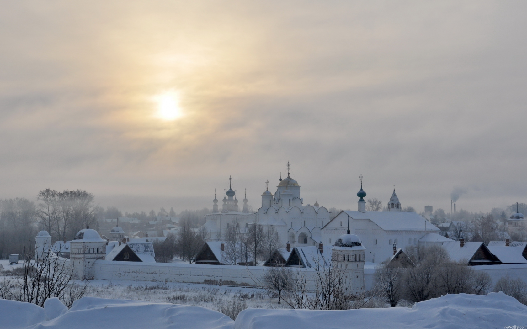 Зима Русь храм Православие