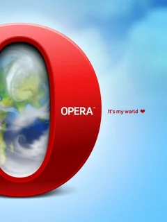 лого, надпись, земля, логотип, опера, opera, браузер