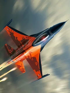 F-16, облака, полёт