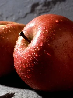 воды, яблоки, яблоко, капли