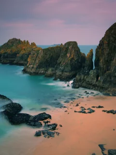 море, пейзаж, скалы, природа