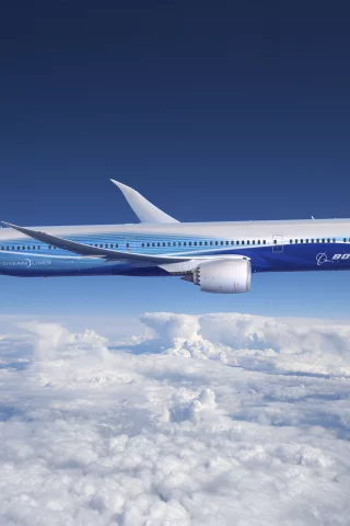 облака, dreamline, полёт, 787, boeing