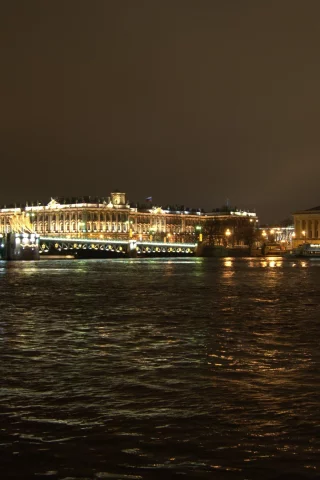 ночь, мост, питер, санкт-петербург