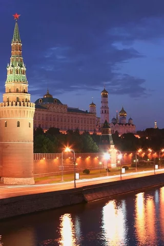 москва, кремль, башня, река