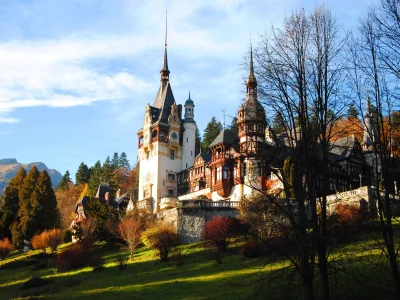 осень, румыния, замок