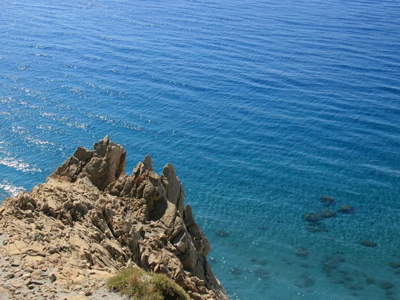 вода, скала, море