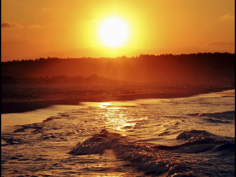 солнце, море, закат