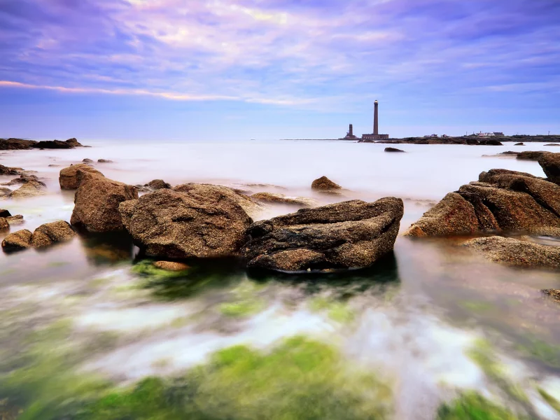 вечер, море, Маяк