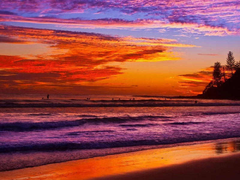 HDR, небо, море, закат