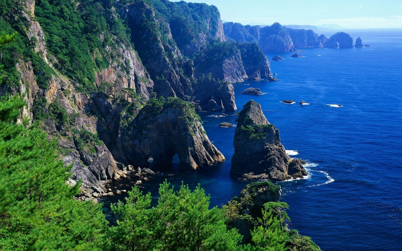 берег, море, скалы