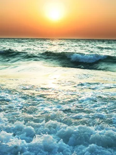 утро, рассвет, море