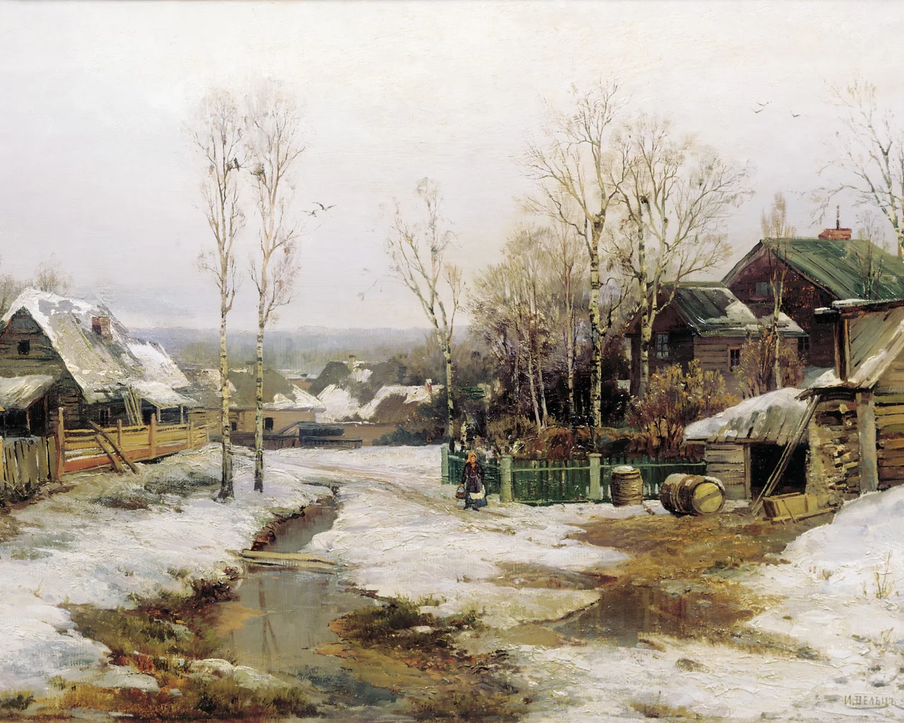 весной в окресностях питера, вельц, картина