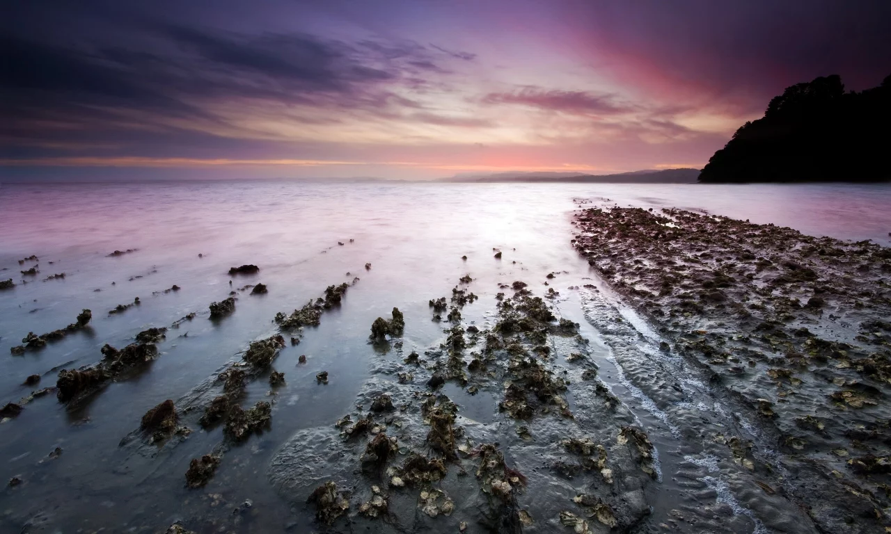 берег, камни, горизонт, море