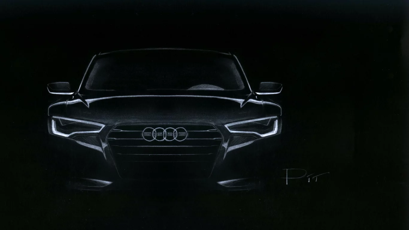 рисунок, pit, ауди, спереди, audi, черная
