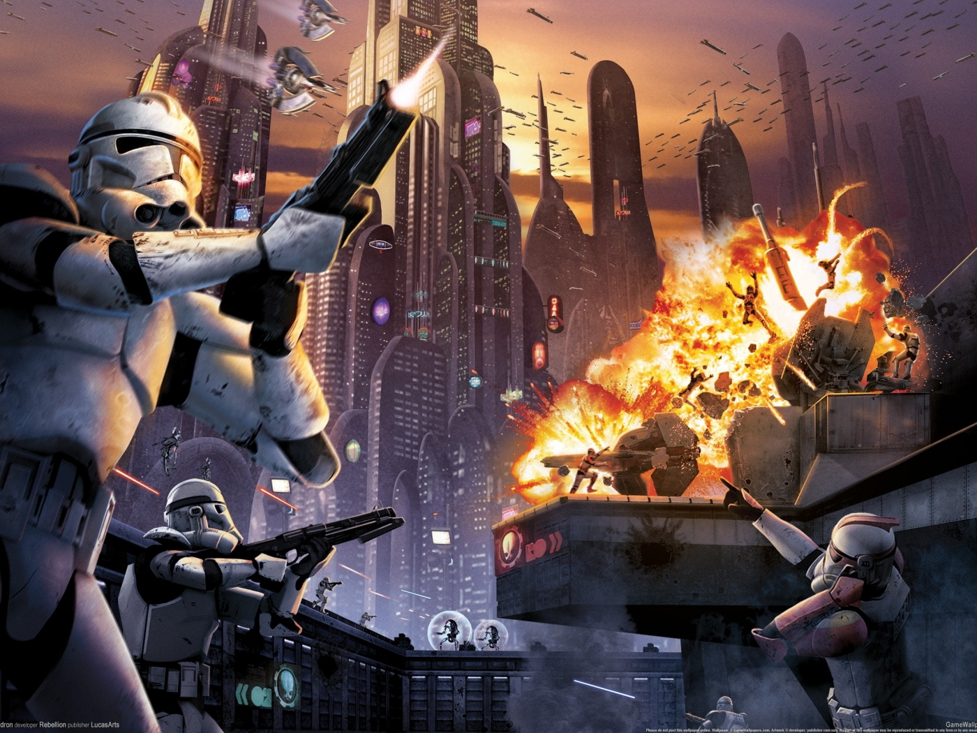 Картинка на рабочий стол pc games, компьютерные игры, game, игра, видео игры,  Star Wars Battlefront: Elite Squadron 1400 x 1050