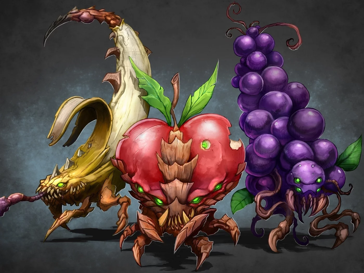 starcraft 2, фрукты, зерги
