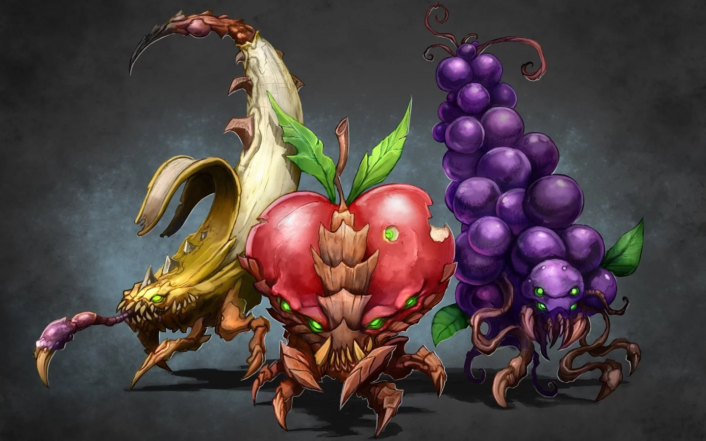starcraft 2, фрукты, зерги