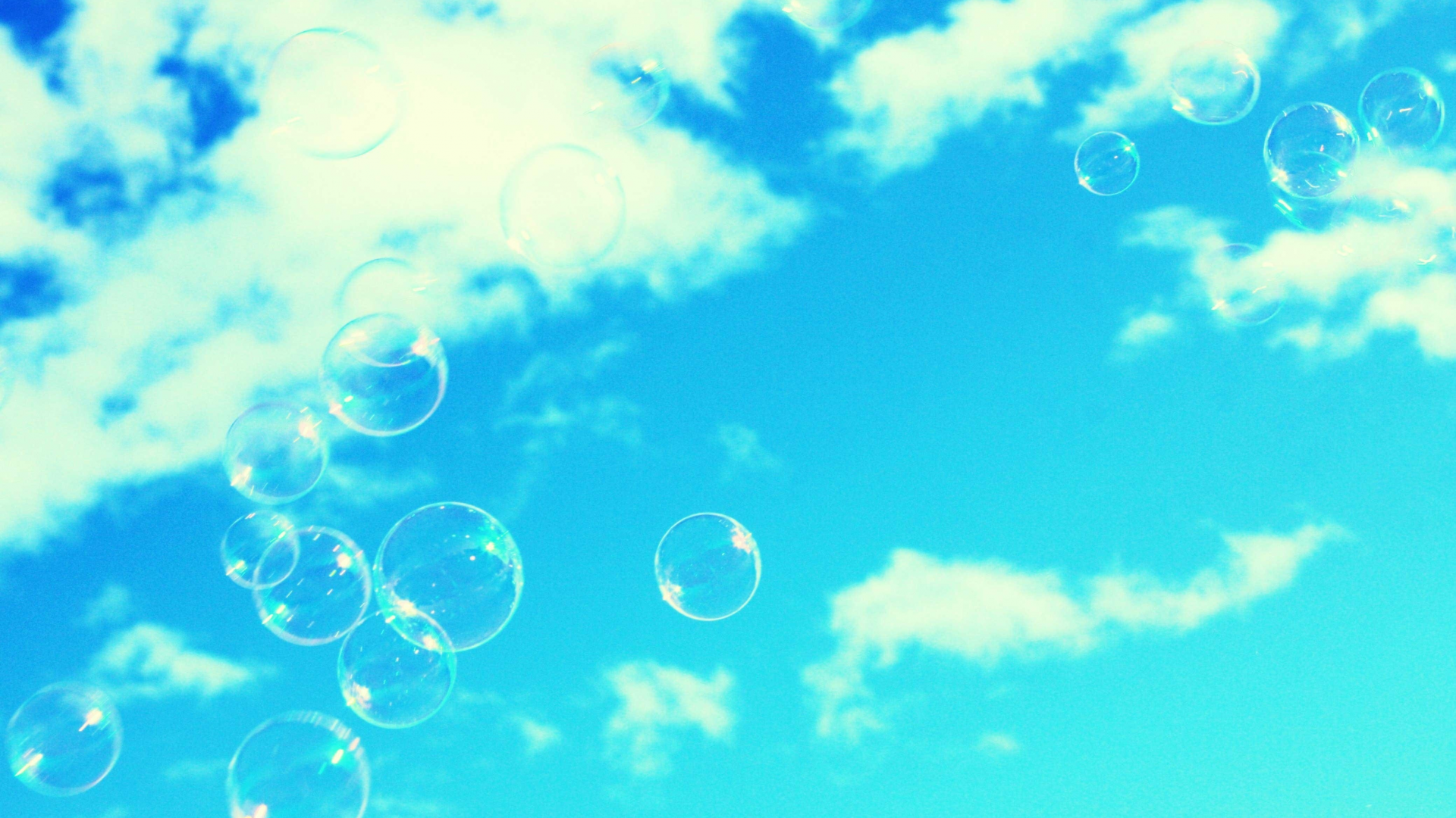 мыльные пузыри, небо