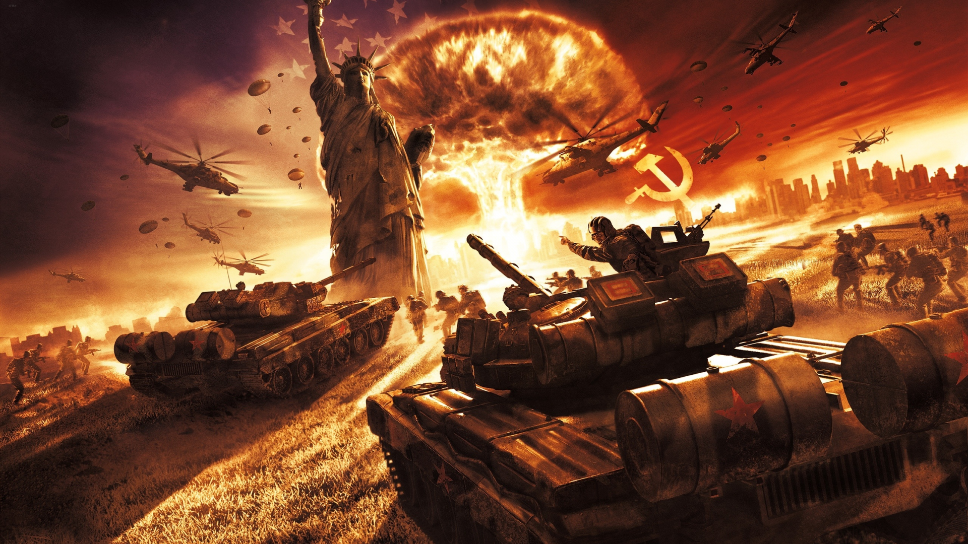 Картинка на рабочий стол World in Conflict: Soviet Assault, game, pc games,  видео игры, игра, компьютерные игры 1920 x 1080