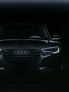 рисунок, pit, ауди, спереди, audi, черная