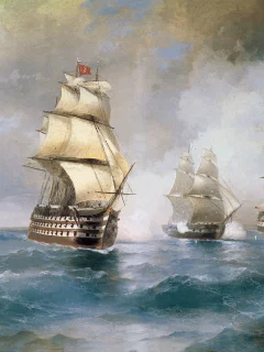 айвазовский, картина, корабли, море, живопись