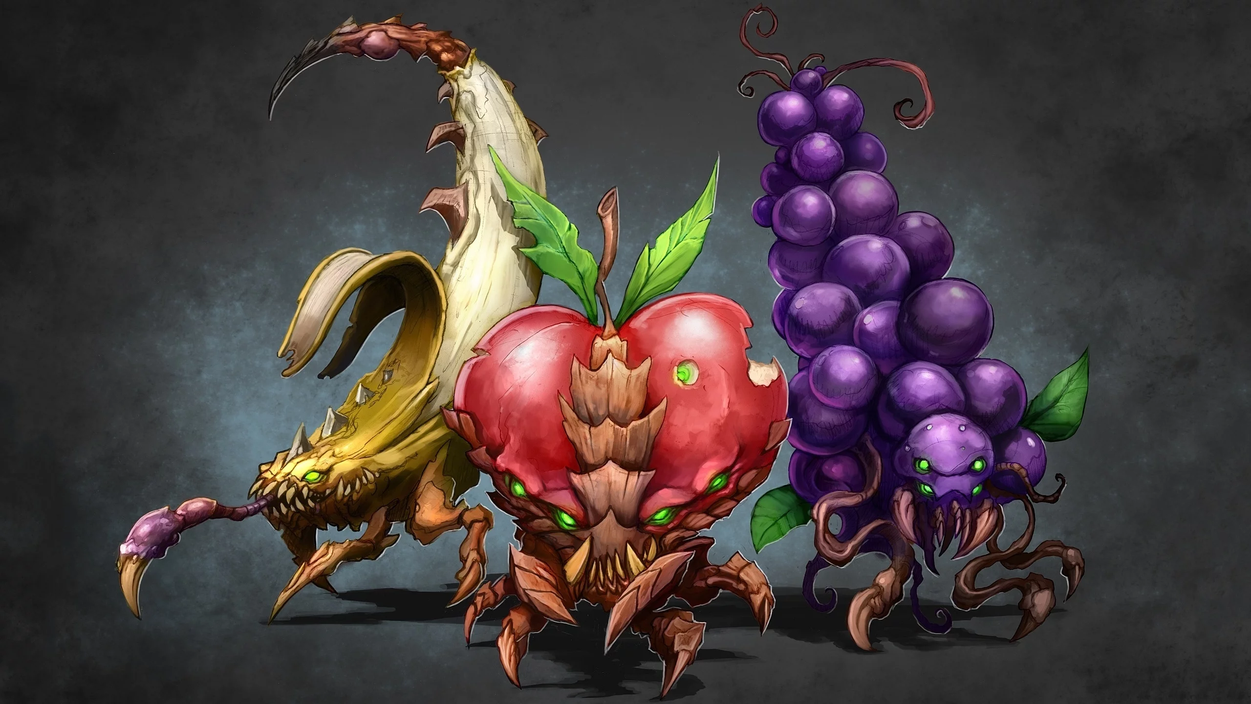 starcraft 2, фрукты, зерги