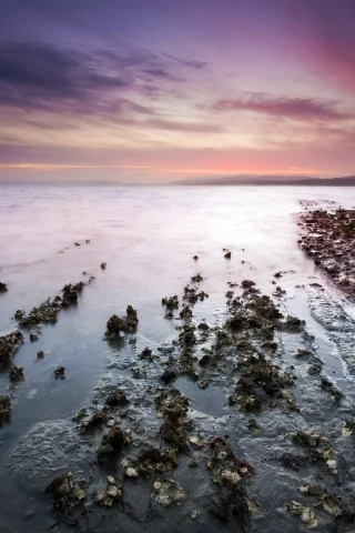 берег, камни, горизонт, море