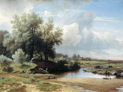 пейзаж, каменев, картина