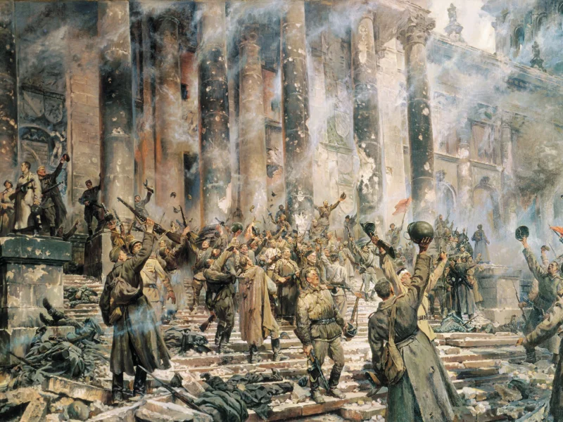 солдаты, ликование, день победы