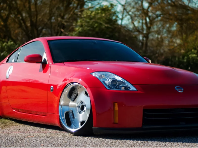 ниссан, 350z, красный, tuning, nissan