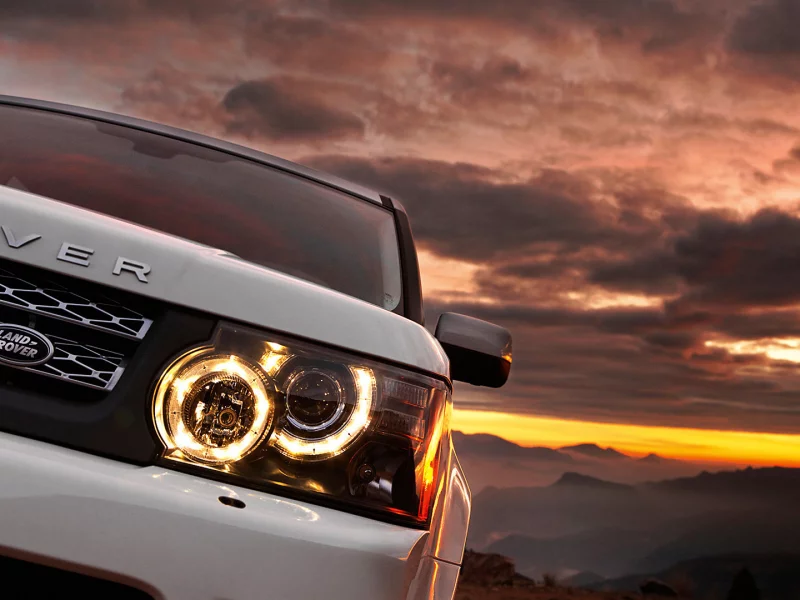 range rover, авто, вечер, авто, автомобили, джип, белый, машины