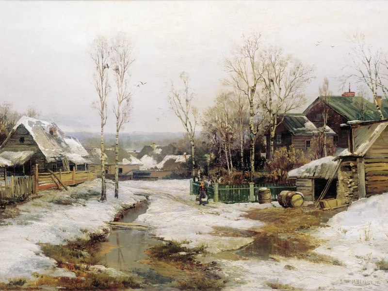 весной в окресностях питера, вельц, картина