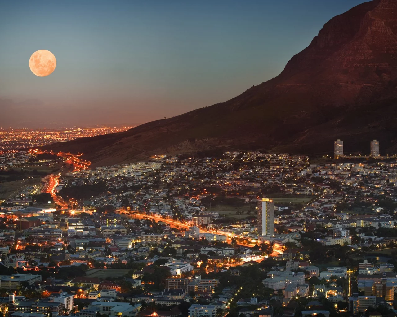 мегаполис, кейптаун, небоскребы, Юар, rsa, дома, cape town