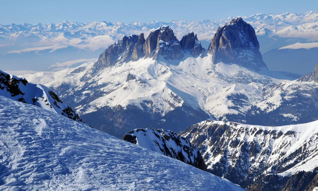 панорама, снег, snow mountains, склон, winter scenery, пейзаж, горизонт, горы