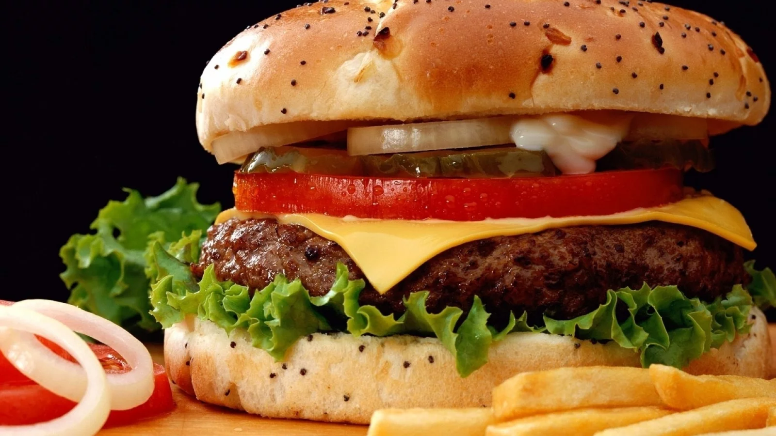 бургер, сыр, бутерброд, помидор, биг мак, big mac, гамбургер, картофель фри, котлета, еда, ломтики, булка, лук, огурец