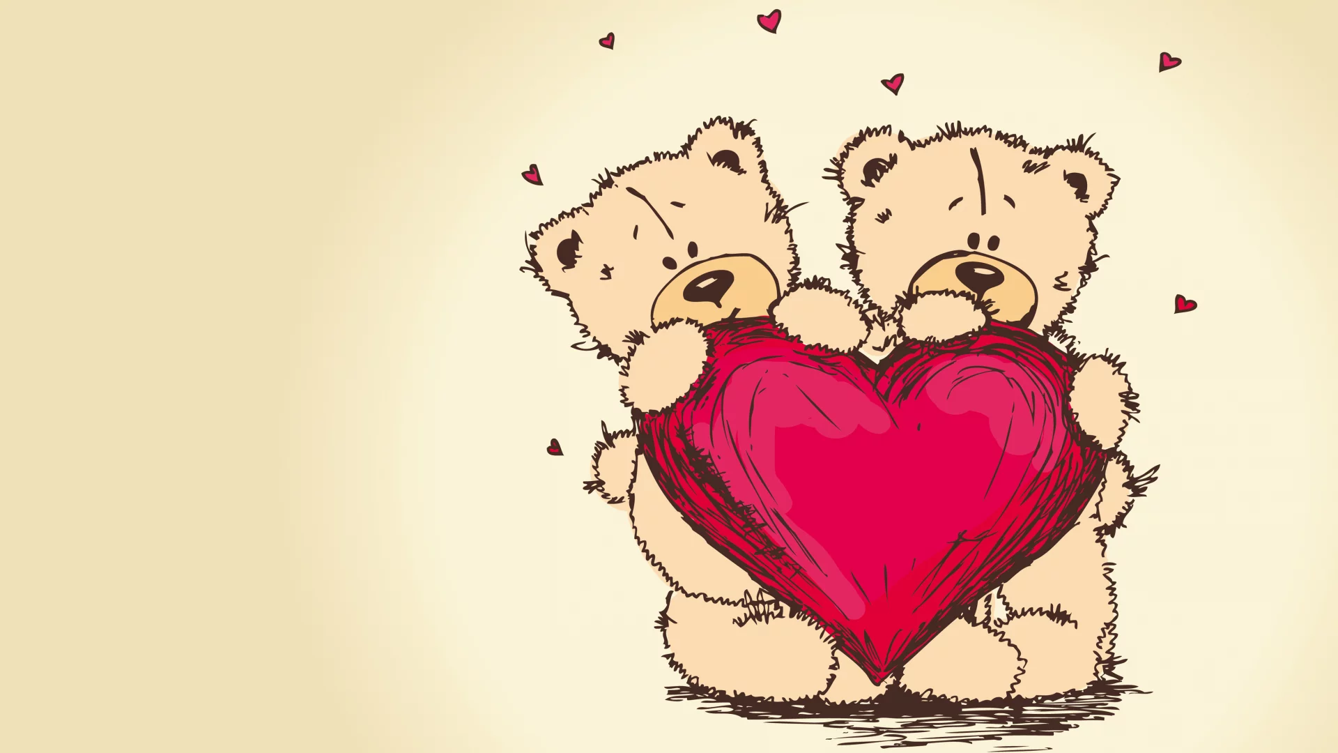 сердце, Valentines day, пара, тедди, медведь, teddy bear