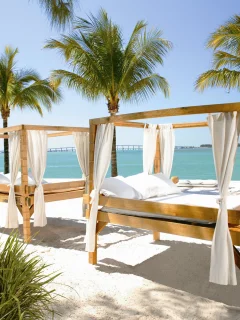 майами, Интерьер, кровати, miami, пляж, пальмы