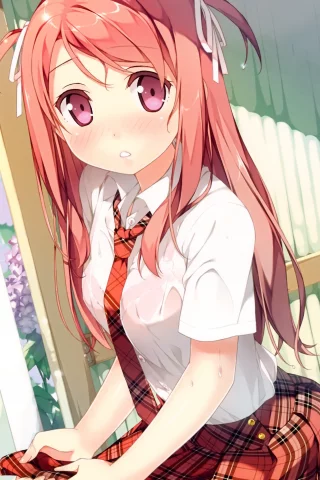 мокрая, Nenme no houkago, kantoku kurumi, сидит, kantoku