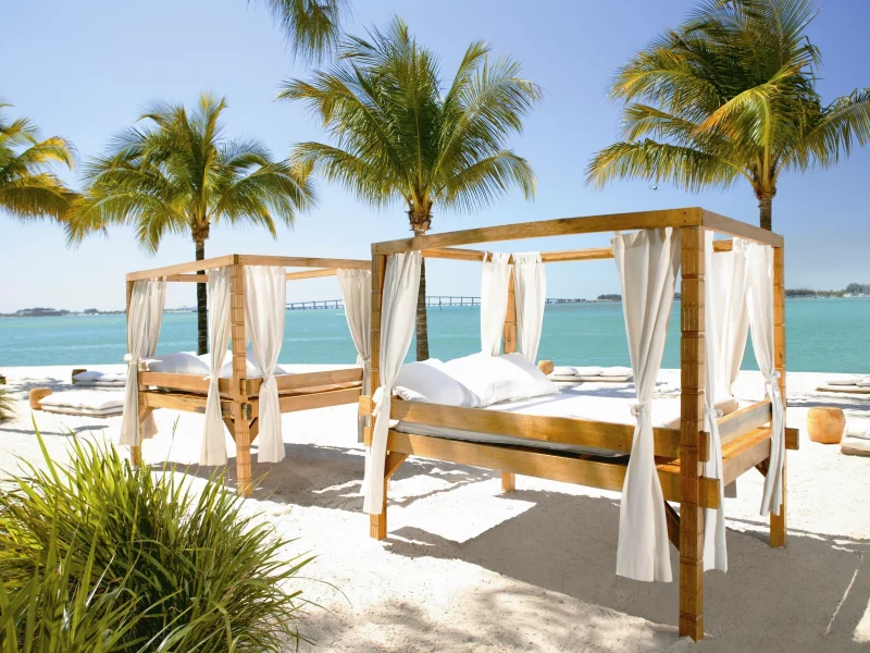 майами, Интерьер, кровати, miami, пляж, пальмы