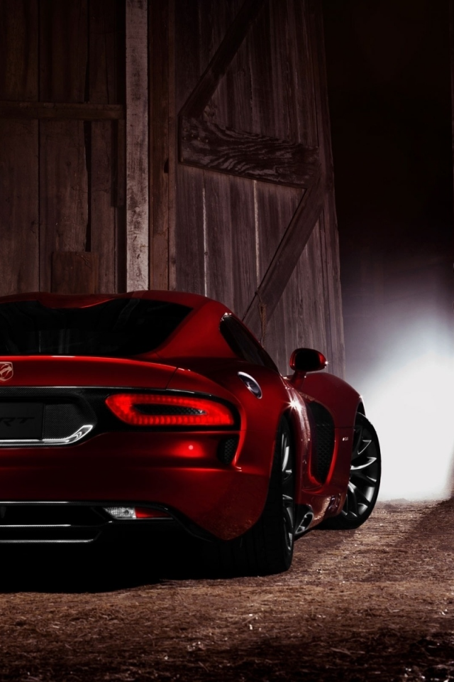 Dodge Viper черный 4k