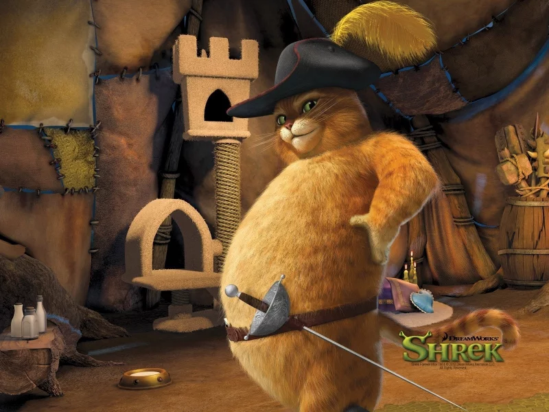 shrek, шрек, кот в сапогах