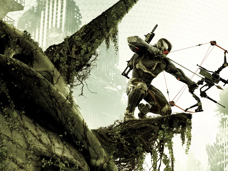 оружие, crysis 3, лук, crytek, стрела, автомат