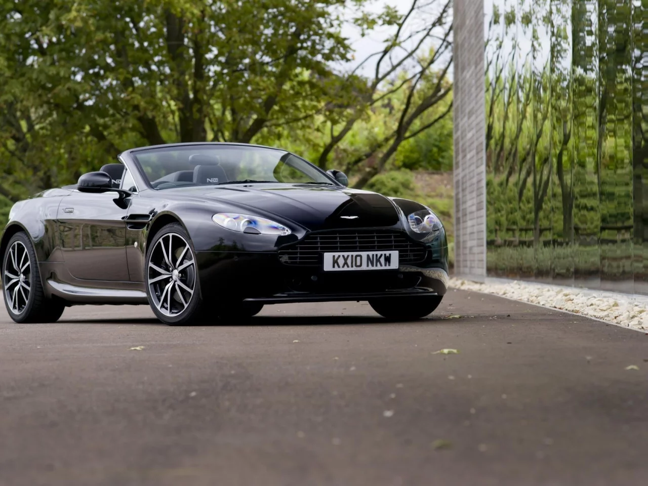 aston martin, черный, кабриолет, авто