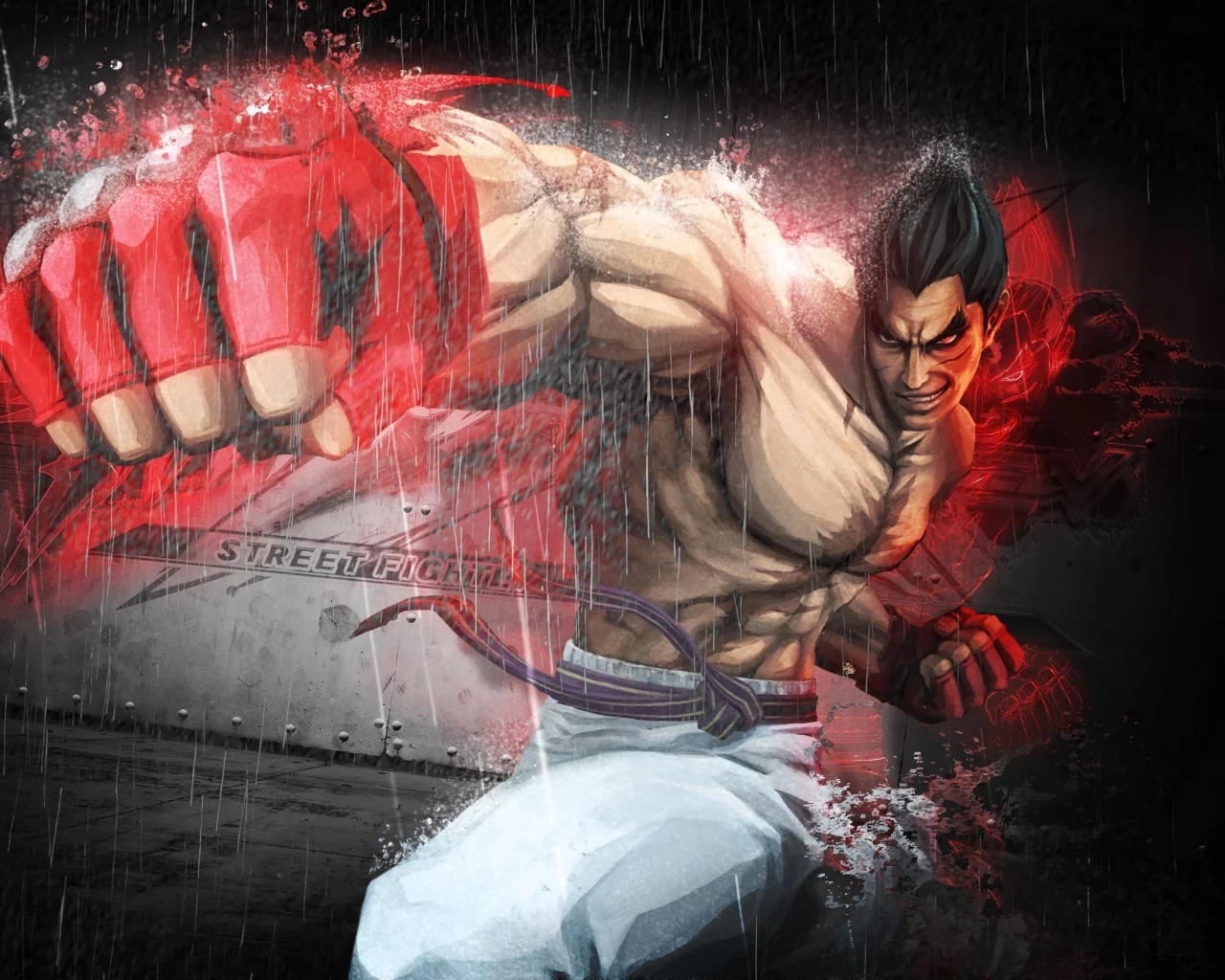 kazuya mishima, street fighter x tekken, кулак