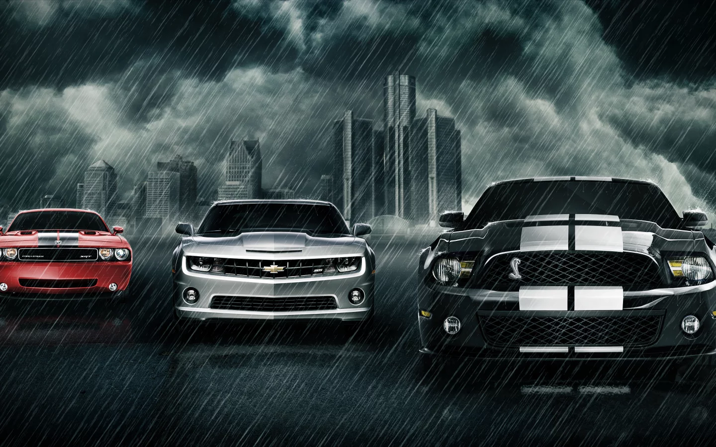 muscle cars, chevrolet camaro, dodge challenger srt, detroit muscle