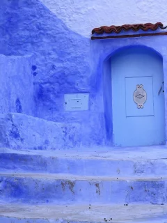 дом, африка, синяя стена, марокко