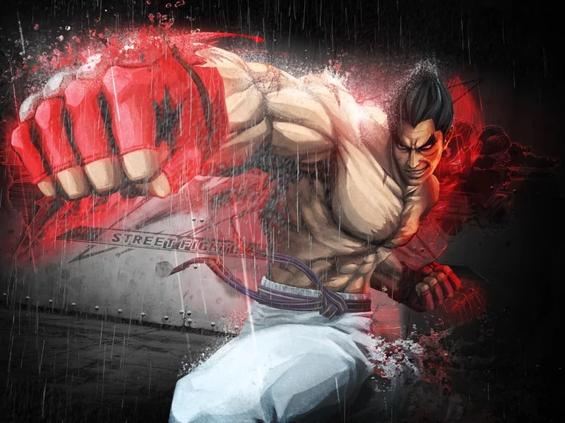 kazuya mishima, street fighter x tekken, кулак