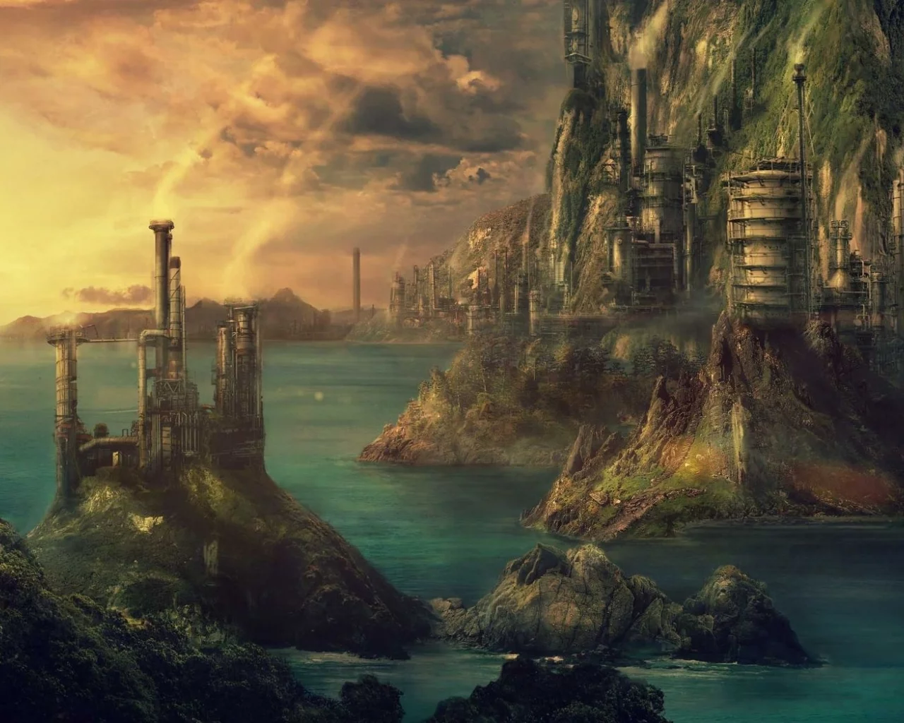 pulpoglow, fantasy, technopolis, art, технополис
