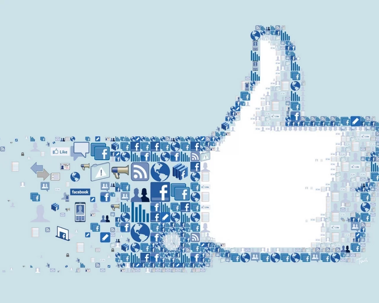 facebook, icon, коллаж, значки, логотип