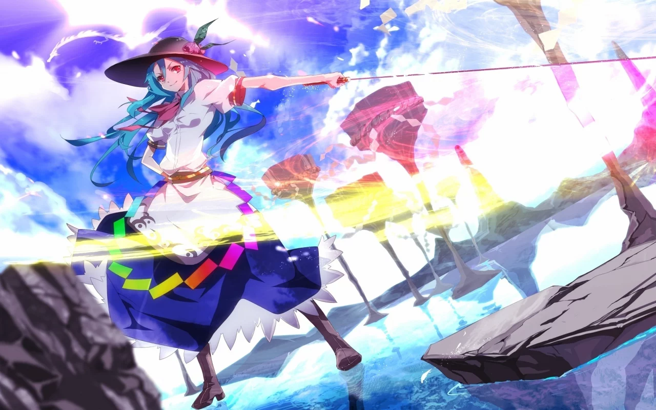 тенши хинанай, hinanawi tenshi, touhou, девушка
